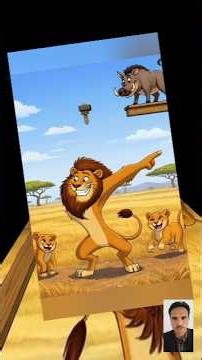 Funny Warthog Teases Lion 😂🦁 | Jungle Comedy Cartoon for Kids 🐗🌴 | Kids Animation Short,#ytshorts