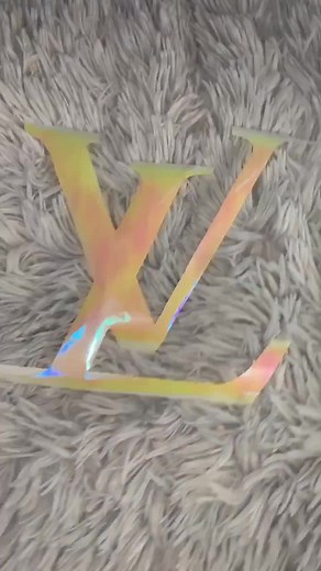 DIY Louis Vuitton Logo Decal from Dollar Tree Supplies