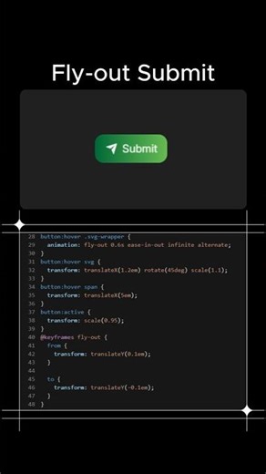 Fly-out Submit - Animation Website Part 15 #website #animation #html #css #frontend #effect