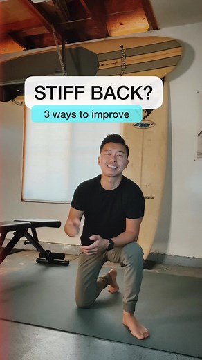 Stiff back? Here are 3 ways to improve. Note: these are categories, and not everyone should be doing the same exercises. Read the on screen text and comment questions below⬇️#backpain #backstiffness #mobility | Dr. Jacob