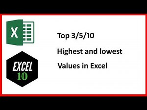 How to select highest three or lowest three values in Microsoft Excel Using Formula