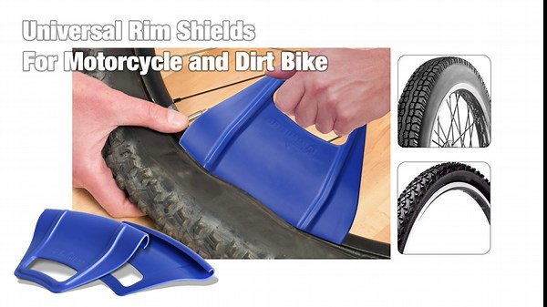 Rim Shields Protectors Guards Edge Savers for Motorcycle,Motorcycle Rim Protector, Universal Rim Shields for Dirt Bike (2 Pack, Blue)