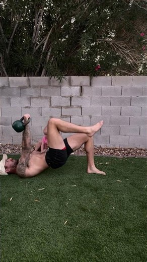 Single Arm Decline Press with Single Leg Hip Thrust Iso Hold