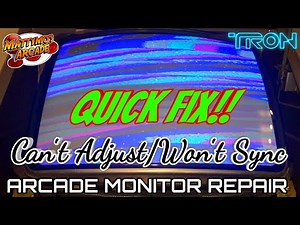 Arcade Monitor Repair: Can't Adjust/Won't Sync QUICK FIX!