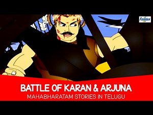 Battle Of Karan & Arjuna - Mahabharatam In Telugu | Telugu Kathalu (Stories) For Kids