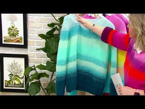 Candace Cameron Bure Sunburst Ombre Sweater on QVC