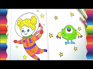 How to Draw and Color an Astronaut and Alien | Fun Space Art for Kids