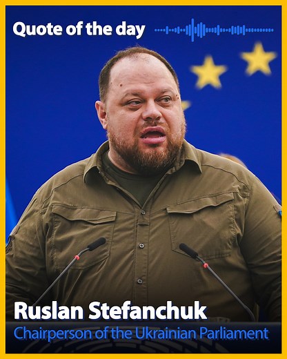 434K views · 2.3K reactions | Ruslan Stefanchuk, Speaker of the Verkhovna Rada, the Ukrainian parliament, addressed members of the European Parliament and urged the EU to grant Ukraine candidate status.  | European Parliament | Facebook