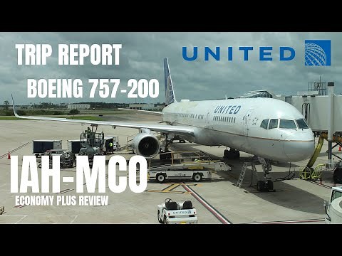 United's B757-200 Economy Plus Experience | Houston to Orlando