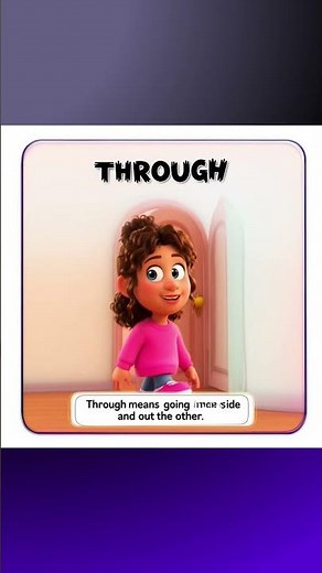 THROUGH or THREW? | Easy English Explained #englarity #animation #learnenglish