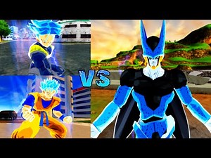 Future Gohan SSJBlue and Trunks FNF SSJBlue VS Cell Blue God - Dragon Ball Z Budokai Tenkaichi 3