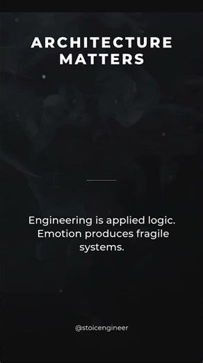 Architecture Matters #softwareenginer