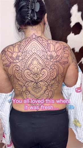 Healed work 😍 #fullbacktattoo #mandalatattoo #healedtattoo #backtattoo #tattooartist