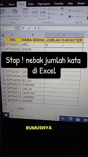 How to Count Words in Excel | LEN Formula #Shorts #Excel #LearnExcel #ExcelTips #ExcelFormulas