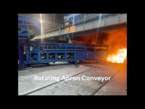 Rotating Apron Conveyor | Heavy-Duty Scrap Feeding System for Furnaces #bulkmaterialhandling