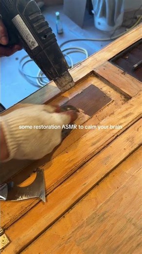 There are very few things as satisfying as paint stripping off original wood… #restoration