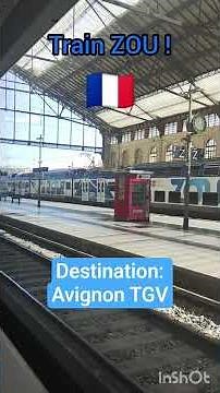Train ZOU ! Destination: Avignon TGV. la Région Sud et SNCF Voyageur.