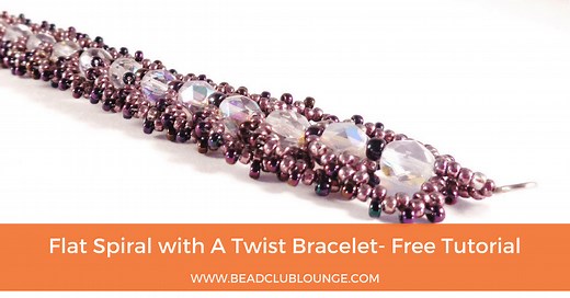 Flat Spiral with A Twist Bracelet- Free Tutorial