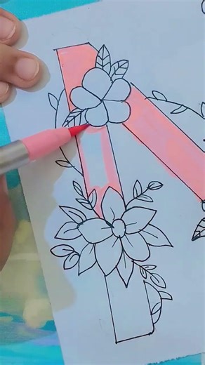 Floral lettering of 'N' ✨🌸☘️
