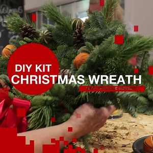 Buy your Christmas wreath kit on our website and we will share with you our online "How To Do Video" so you create a truly amazing Christmas wreath. | Triangle Nursery - Wholesale Wedding & Event Flowers