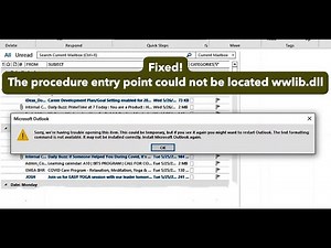 How to fix wwlib.dll The procedure entry point could not be located in Windows 11