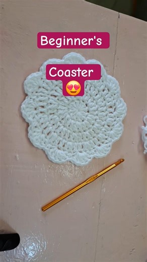 flat circle coaster crochet #crochet #ytshorts #shorts #youtube #trending #handmade #diy #yarn#short