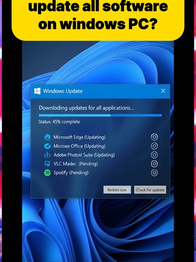 How to Automatically Update all Windows Softwares on Your PC #windows11 #softwareupdate #windowstips #techtips #PCtips