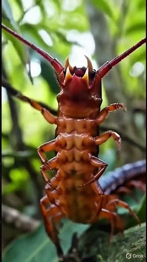 Giant Centipede – The Venomous Hunter of the Rainforest 🐛 #animalfacts #usa