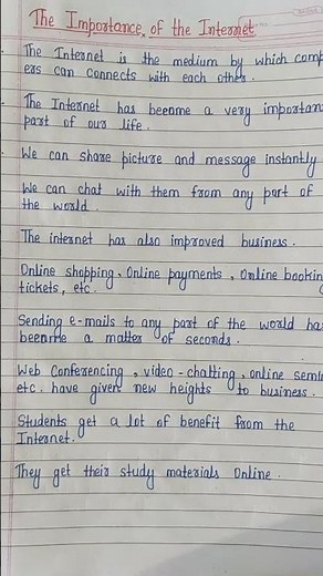 Essay on the importance of internet ..........