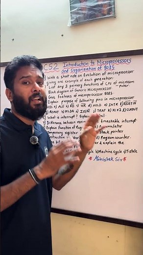Introduction to Microprocessors & Organisation of 8085 || Most important questions CS2 || #hsc2026