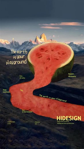 Hidesign on Instagram: "How to design a watermelon? #Design #Layoutdesign #graphicdesign #posterdesign #fyp"