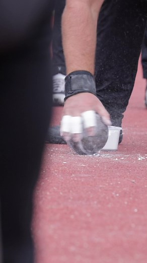 Masterful Shot Put Chalking Technique