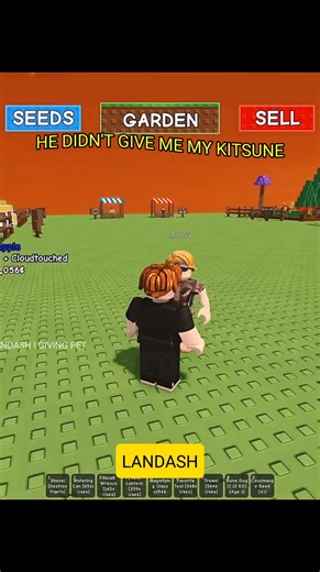He didn't give me my kitsune #roblox #growagarden | Landash