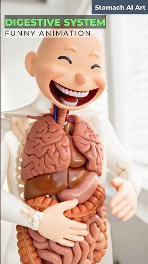 Human Digestive System Animation | Human Anatomy | Stomach AI Art | 27