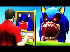 Drawing SONIC.EXE To BRING ALIVE (GTA 5)