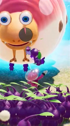 （難易度おだやか）紫ピクミン投げまくってクイーンチャッピー撃破【ピクミン4 PIKMIN4】 #pikmin4 #pikmin #ピクミン