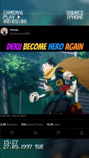 Deku becomes a hero again 🥹 #myheroacademia #mha #amv #anime