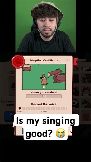 Is my singing good? 😭 #gaming #funny #myvoicezoo #shorts #indiegame