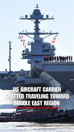 ON THE MOVE: The USS Gerald R. Ford aircraft carrier was spotted entering the Mediterranean Sea through the Strait of Gibraltar after being ordered to the region as part of the U.S. military buildup for possible action against Iran. | Fox News