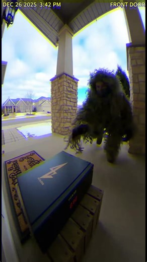 Porch Bushman Theft Goes Wrong When Bait Package Explodes