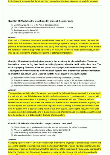 Chest Tube Management Review NCLEX , Flashcards video
