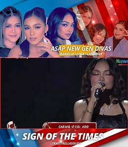 A Throwback Performance from our ASAP New Gen Divas singing #SignOfTheTimes by #HarryStyle. 🎤🎙️ #LykaEstrella #CarmelleCollado #MarielleMontellano #everyone #fyp #AsapNatinTo #AsapMayPasabog #Asap30 #trending #tawagngtanghalan | Lyka Estrella's Solids