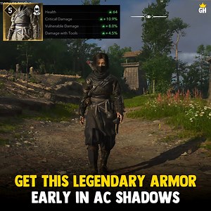 Make sure you get this Legendary armor early in Assassins Creed Shadows! 🔥 | GamingHero