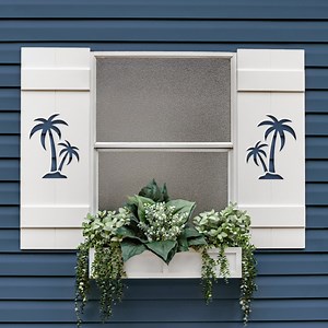 Double Palm Tree Shutter, Custom Exterior Shutters, Coastal Decor, Sold Individually - Etsy