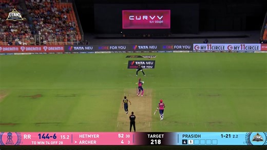 𝗣𝗲𝗿𝗳𝗲𝗰𝘁 𝗣𝗿𝗮𝘀𝗶𝗱𝗵 😎 Twin strikes in the same over as he put #GT in touching distance to victory ✌ Updates ▶ https://bit.ly/TATAIPL-2025-23 #TATAIPL | #GTvRR | IPL - Indian Premier League