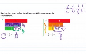 Lesson 6.2 Model Subtraction With Unlike Denominators | Educreations