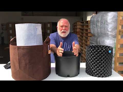 Comparing different planting pots, containers, and bags