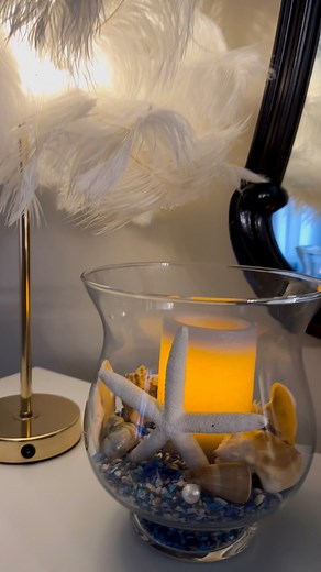 11K views · 181 reactions | Summer beach candleholder decor ️ #fypシ #diyprojects #ideas #diy #diyhomedecor #decorinspiration | Yajaira Mejia | Facebook