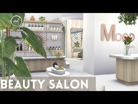 HAIR & BEAUTY SALON || Sims 4 || CC SPEED BUILD