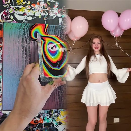 Haciéndonos un peinado diferente 😅💖 #Peinado #globos #look